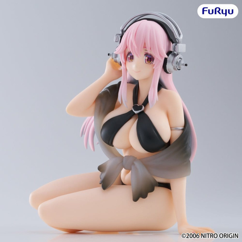 Super Sonico Noodle Stopper PVC Statue Super Sonico Swimsuit Black Color Ver. 10 cm 5