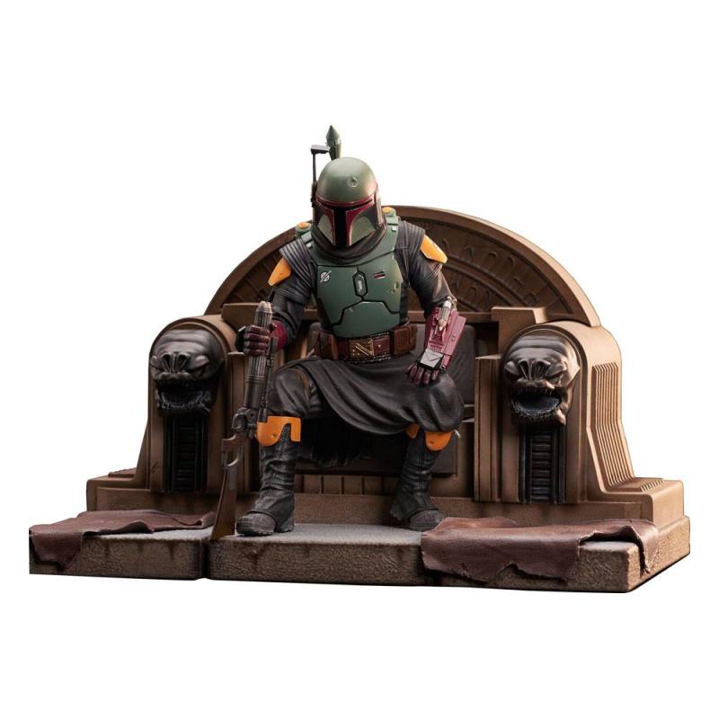 Star Wars: The Mandalorian Premier Collection 1/7 Boba Fett on Throne 24 cm