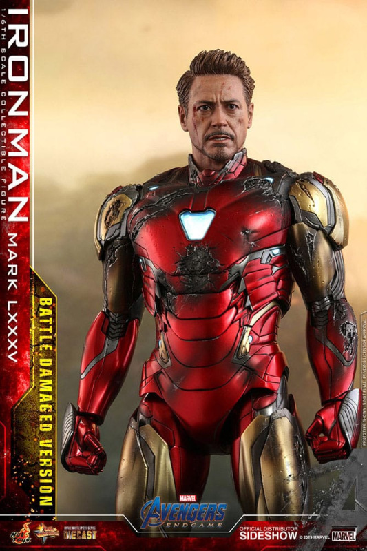 Avengers: Endgame Movie Masterpiece Diecast Action Figure 1/6 Iron Man Mark LXXXV (Battle Damaged Ve 1