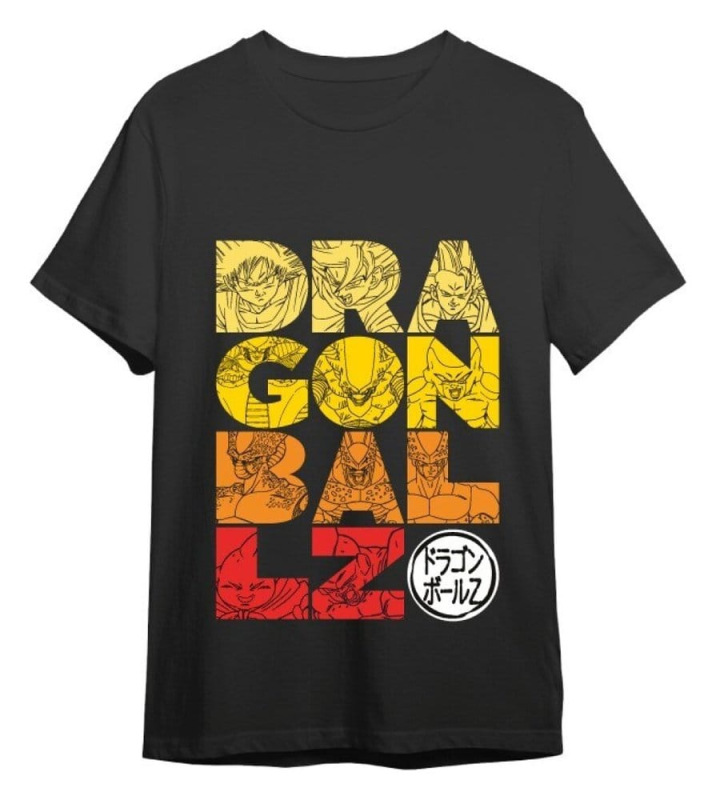 Dragon Ball T-Shirt Letters Black Size L 1