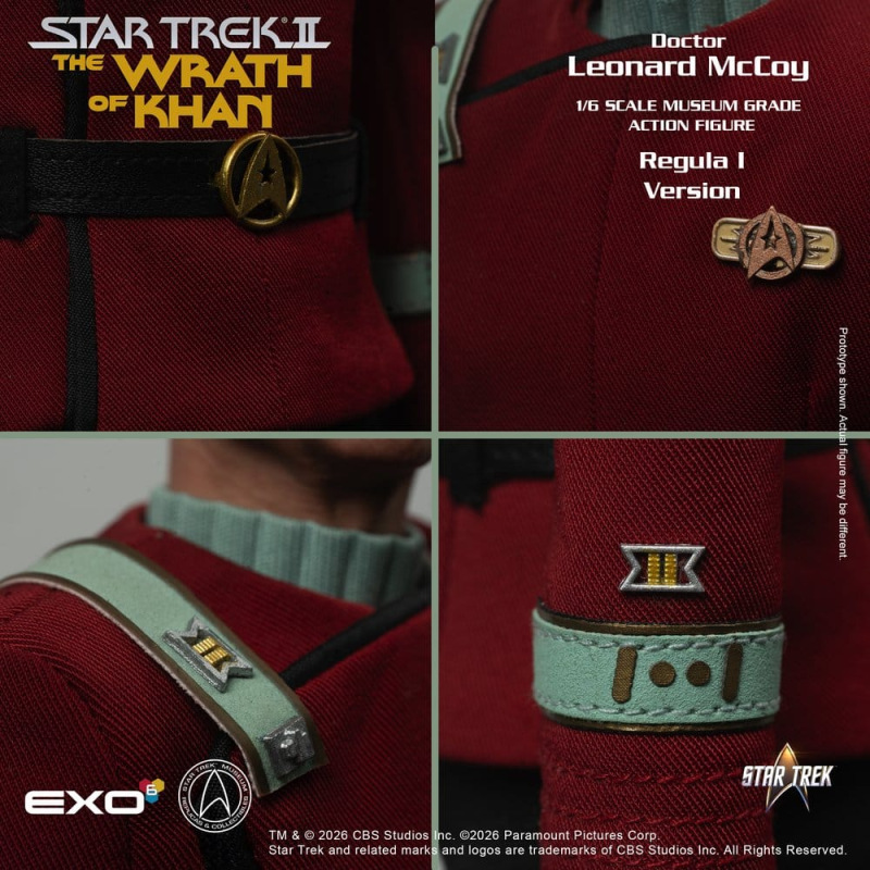 Star Trek II: The Wrath of Khan Action Figure 1/6 Dr. Leonard McCoy Regula I Version 30 cm 6