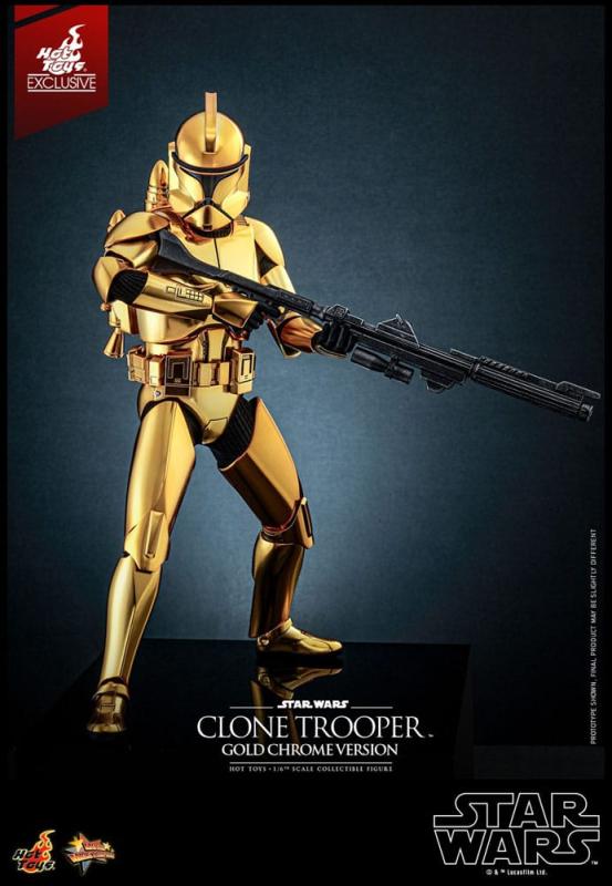 Star Wars Action Figure 1/6 Clone Trooper (Gold Chrome Version) Exclusive 30 cm 9