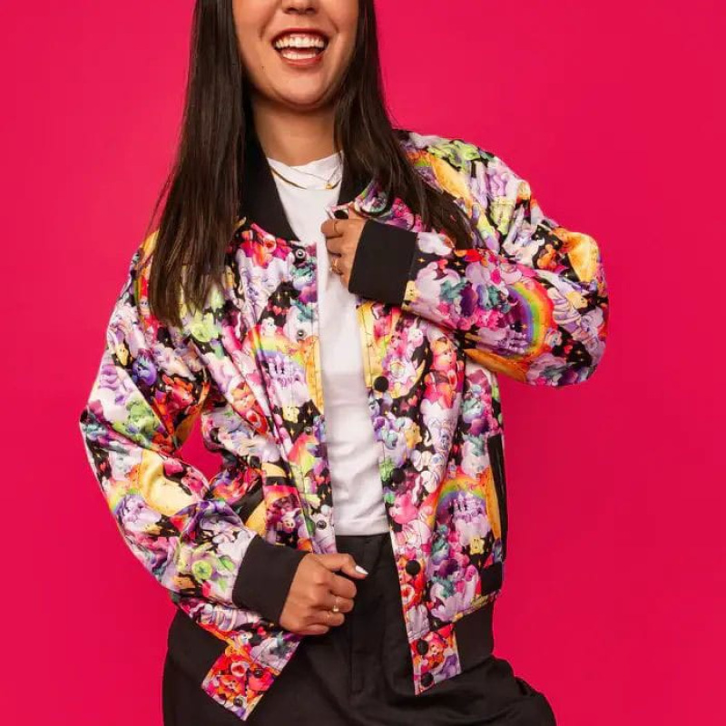 The Care Bears x Universal Monsters by Loungefly Bomber Jacket Unisex Barbie 65th Anniversary Size L 1