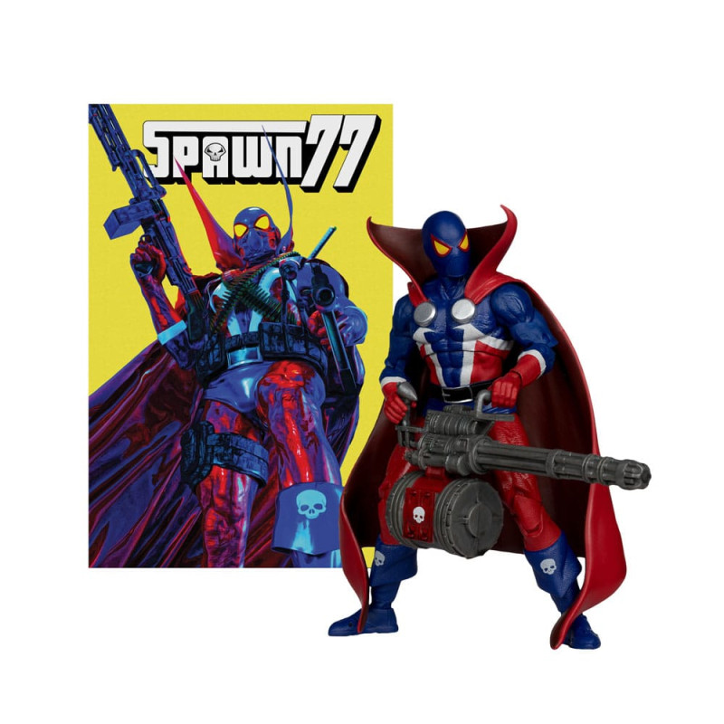 Spawn Page Punchers Action Figure Spawn 1977 Red and Blue (Chase) Red Platinum Edition 18 cm 1