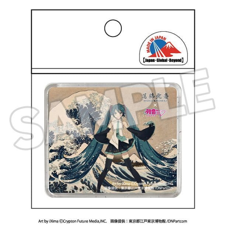 Katsushika Hokusai x Hatsune Miku 3D Magnet Thirty-six Views of Mount Fuji The Great Wave off Kanaga 2