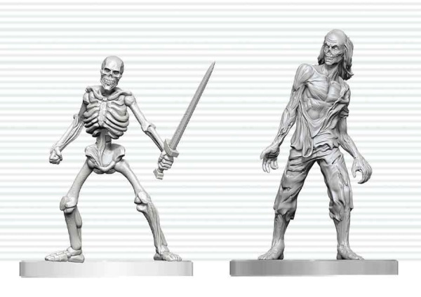Dungeons & Dragons Nolzur's Marvelous Miniatures Unpainted Miniature Zombie & Skeleton 14 cm