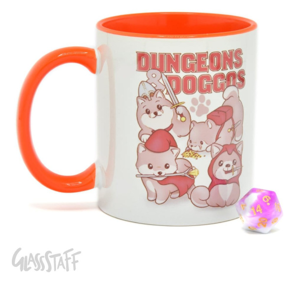 Glassstaff Gift Set Mug & Dice D20 Dungeons & Doggos 3