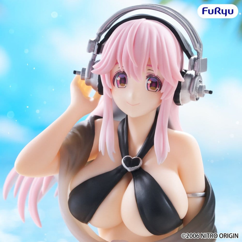 Super Sonico Noodle Stopper PVC Statue Super Sonico Swimsuit Black Color Ver. 10 cm 1