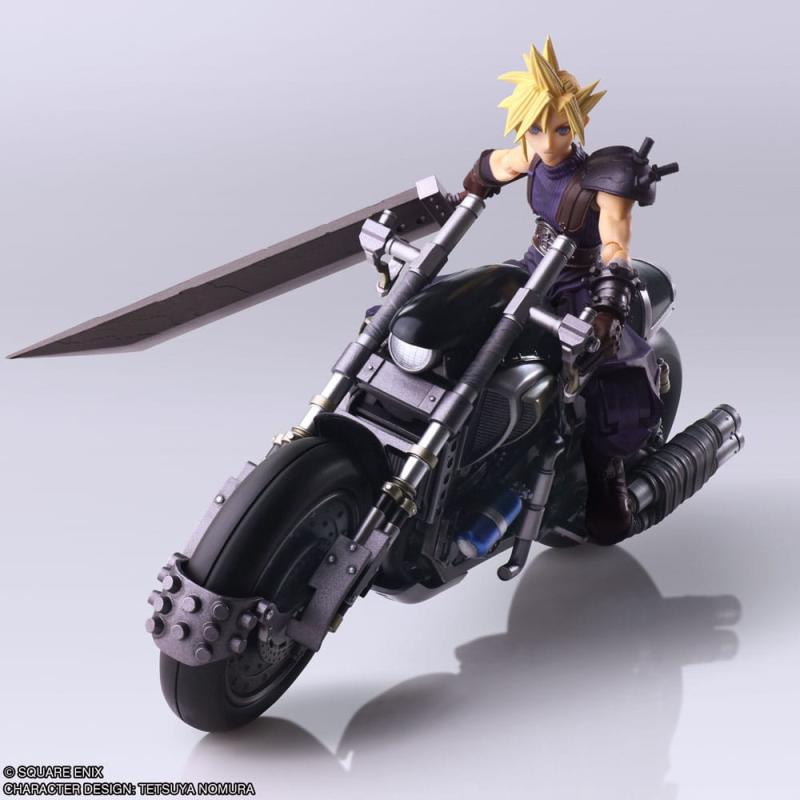 Final Fantasy VII Bring Arts Action Figure and vehicle Cloud Strife & Hardy-Daytona 15 cm 3