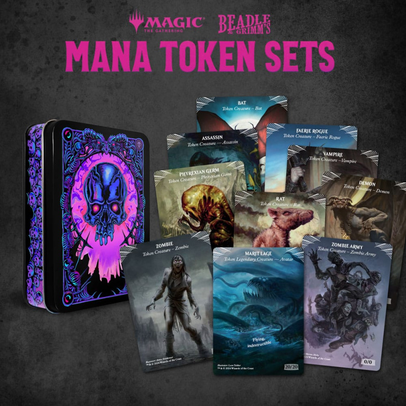 Magic the Gathering Dice and Token Pack Black Mana 2