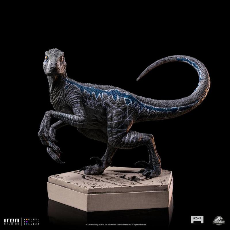 Jurassic World Icons Statue Velociraptor B Blue 7 cm 1