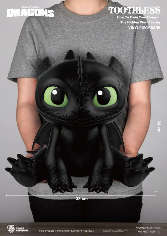 How To Train Your Dragon Piggy Vinyl Bank Toothless 34 cm