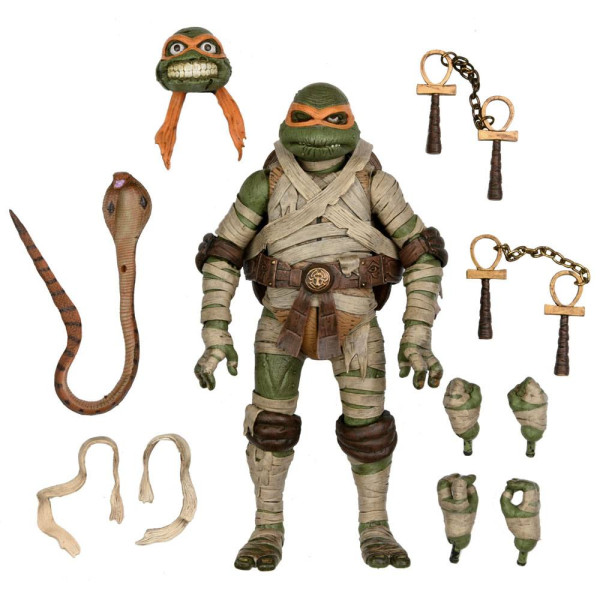 Universal Monsters x Teenage Mutant Ninja Turtles Action Figure Ultimate Michelangelo as The Mummy 1 1