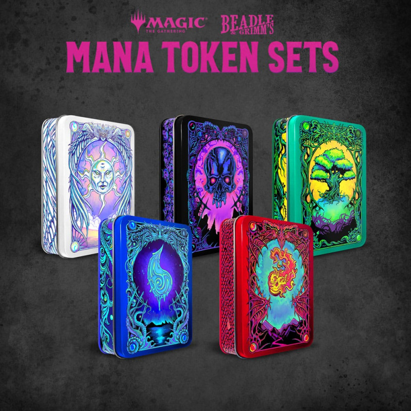 Magic the Gathering Dice and Token Pack Black Mana 1