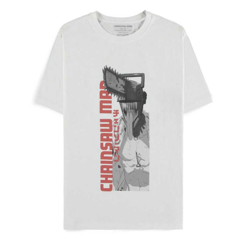 Chainsaw Man T-Shirt Chainsaw Man White Size S