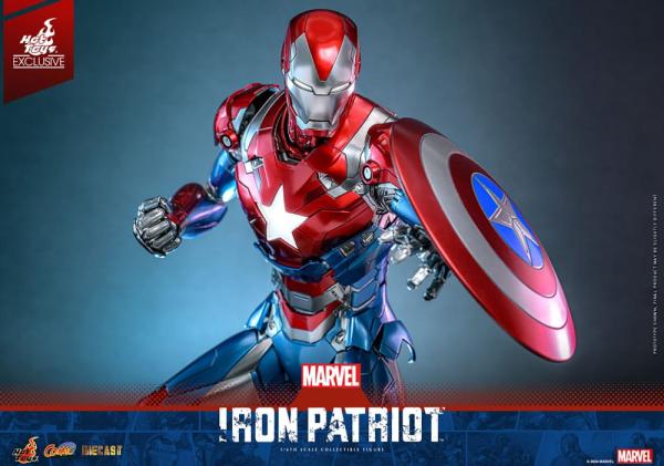 Marvel Comic Diecast Masterpiece Action Figure 1/6 Iron Patriot Hot Toys Exclusive 32 cm 12