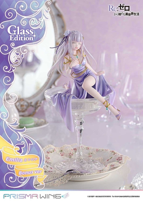 Re:Zero Prisma Wing Statue 1/7 Emilia Glass Edition Bonus Version 29 cm 14