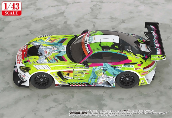 Hatsune Miku GT Project Vehicle 1/43 Good Smile Hatsune Miku AMG 2022 Season Opening Ver. 11 cm 3