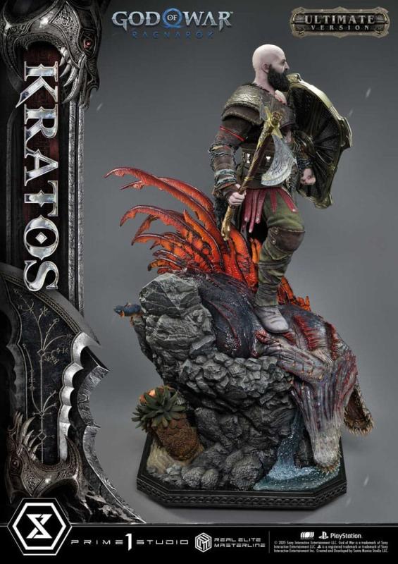 God of War: Ragnarok Real Elite Masterline Series Statue 1/3 Kratos Ultimate Version 95 cm 11