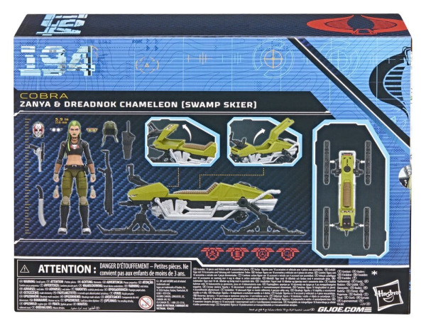 G.I. Joe Classified Series Action Figure and Vehicle Set #194 Zanya and Dreadnok Chameleon (Swamp Sk 1