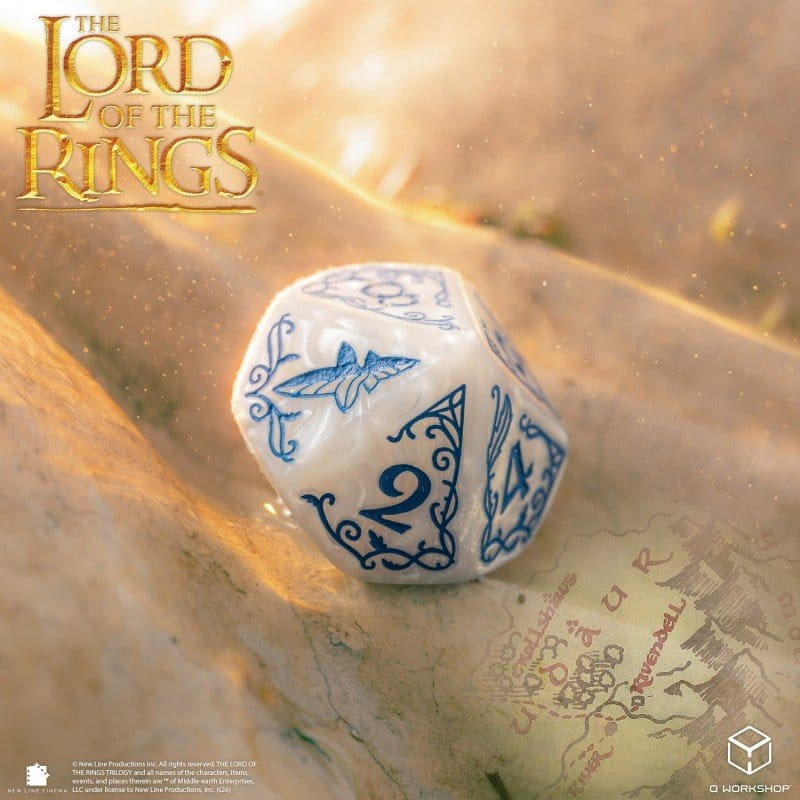 The Lord of the Rings Dice Set of 7 Rivendell (Stone) 6