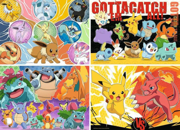 Pokémon Puzzle 4-Pack Pokémon Buddies (4x100 Pieces) 1