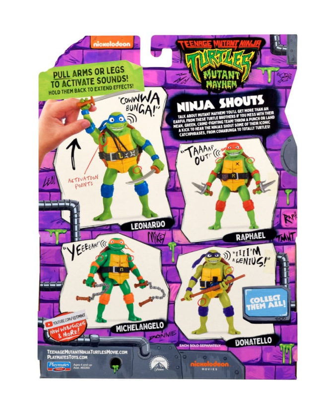Teenage Mutant Ninja Turtles: Mutant Mayhem Ninja Shouts Action Figure Leonardo 14 cm 2