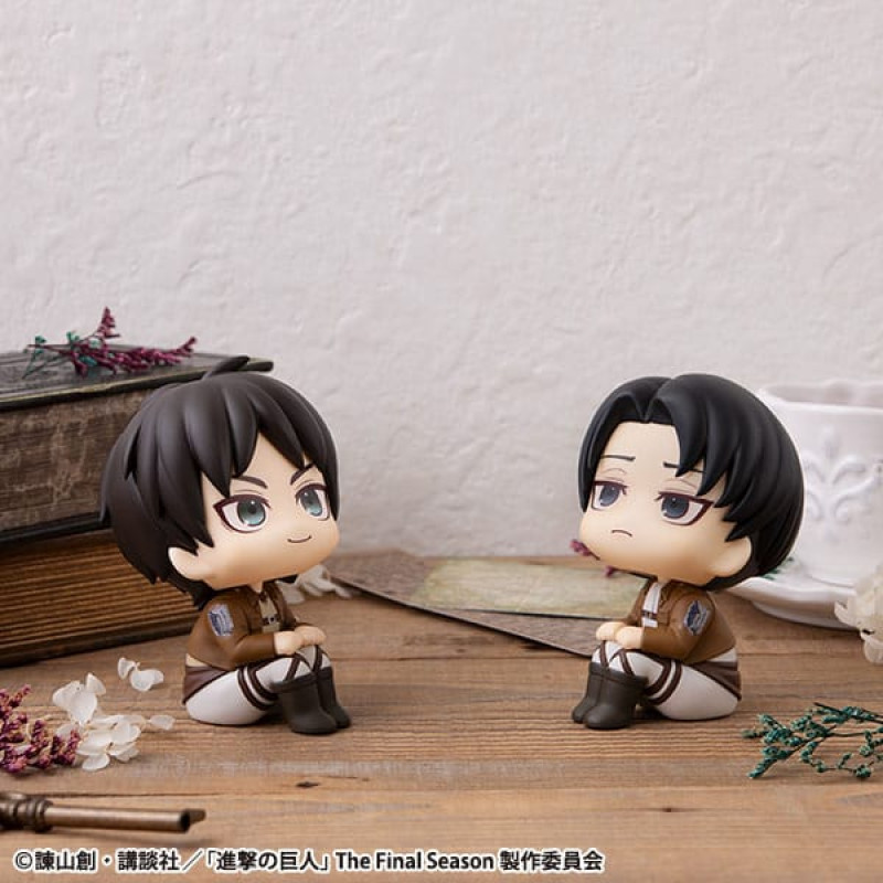 Attack on Titan Look Up PVC Statue Eren Jaeger & Levi Set (with gift) 11 cm 2