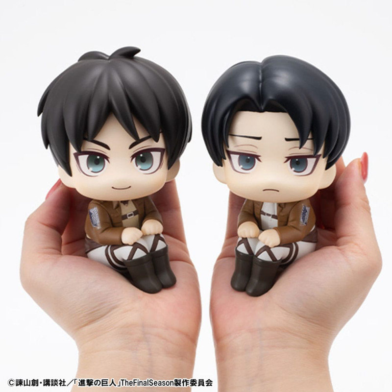 Attack on Titan Look Up PVC Statue Eren Jaeger & Levi Set (with gift) 11 cm 1