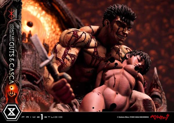 Berserk Ultimate Legacy Art Kentaro Miura Statue 1/4 Guts & Casca Bonus Version 72 cm