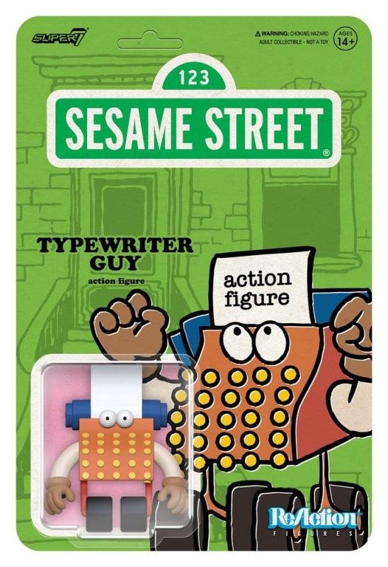 Sesame Street ReAction Action Figure Wave 06 Typewriter Guy 10 cm 1