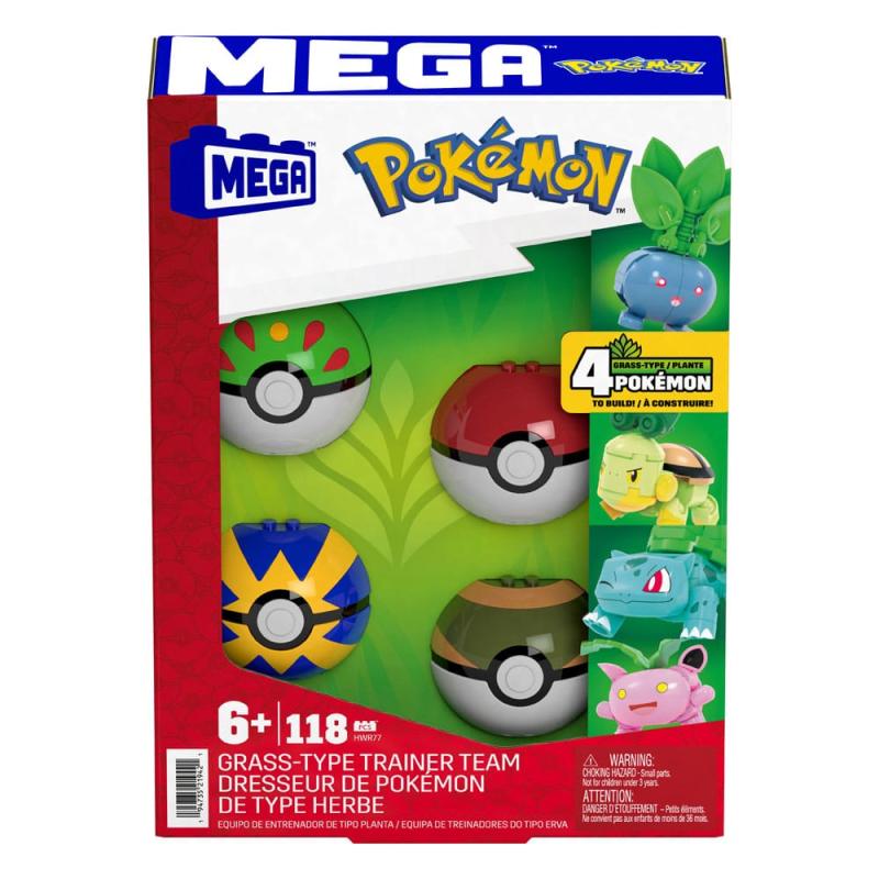 Pokémon MEGA Construction Set Grass-Type Trainer Team Building Toy Kit