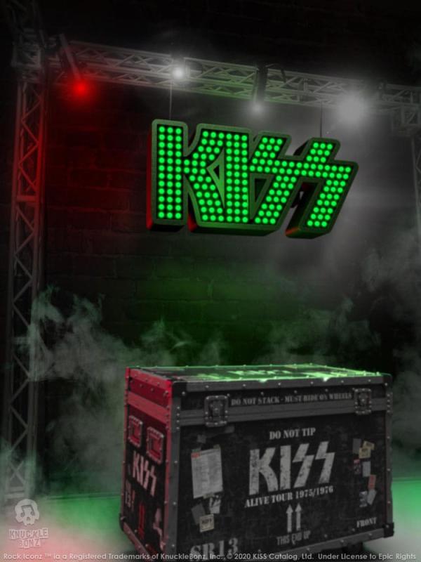 Kiss Rock Ikonz On Tour Road Case Statue + Stage Backdrop Set Alive! Tour