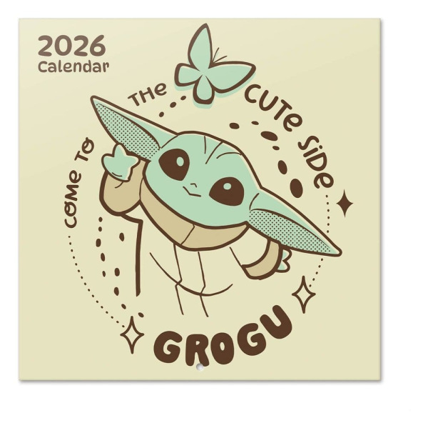 Star Wars The Mandalorian and Grogu 2027 Wall Calendar 30 x 30 cm