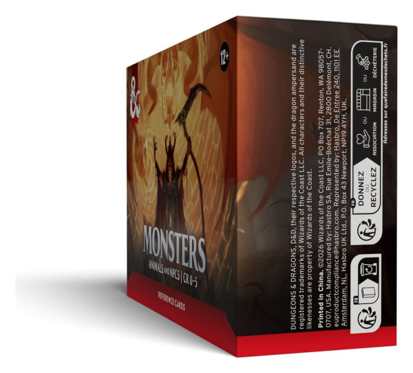 Dungeons & Dragons RPG Reference Cards: Monsters (Animals and NPCs) *English Version* 4