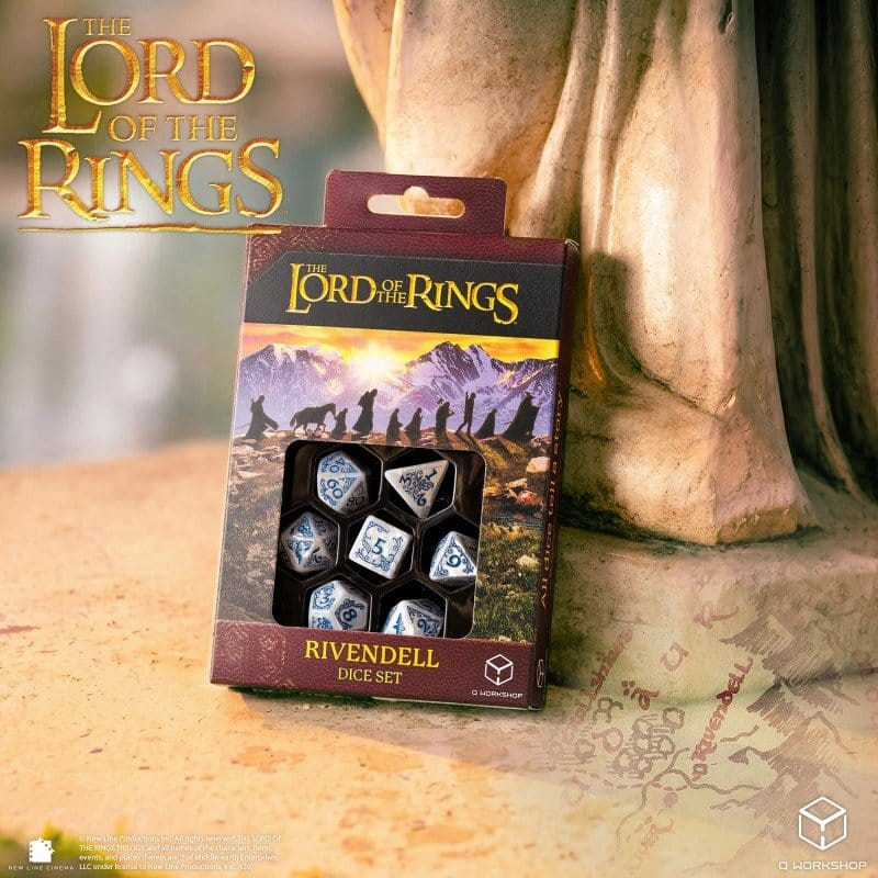 The Lord of the Rings Dice Set of 7 Rivendell (Stone) 7