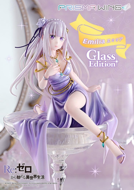 Re:Zero Prisma Wing Statue 1/7 Emilia Glass Edition Bonus Version 29 cm 10