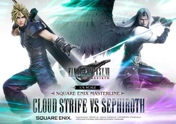 Final Fantasy VII Rebirth Statues 2-Pack 1/4 Cloud Strife vs Sephiroth 69 cm 1