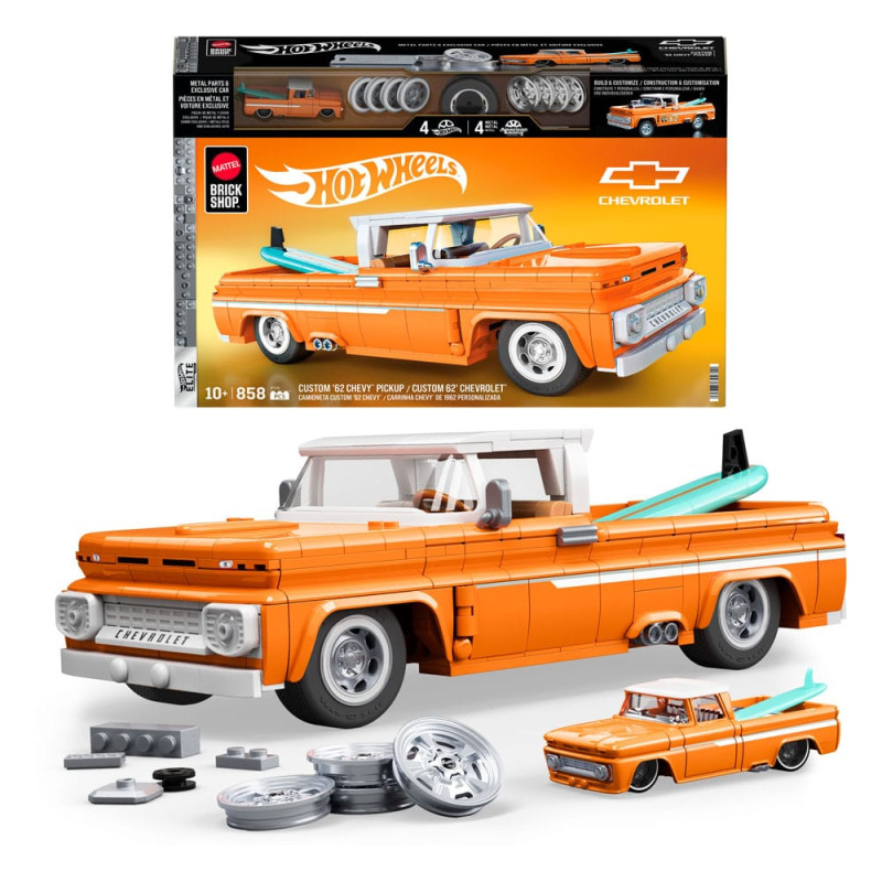 Mattel Brick Shop Hot Wheels Elite Series Building Set 1/16 Custom '62 Chevy Pickup 1