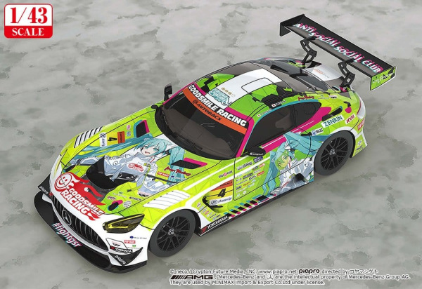 Hatsune Miku GT Project Vehicle 1/43 Good Smile Hatsune Miku AMG 2022 Season Opening Ver. 11 cm 1
