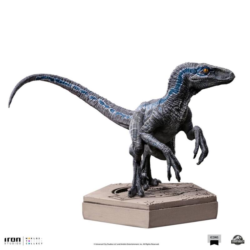 Jurassic World Icons Statue Velociraptor B Blue 7 cm 13