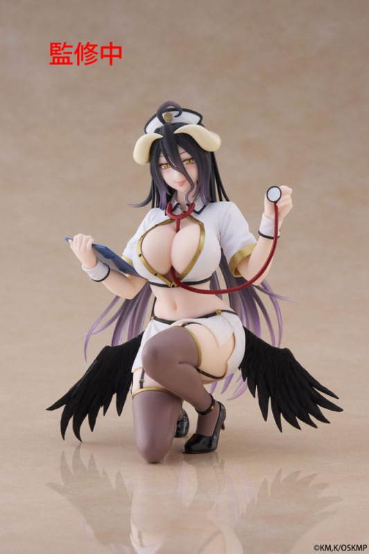 Overlord PVC Statue Desktop Cute Figure Albedo Nurse Ver. Renewal 13 cm 1
