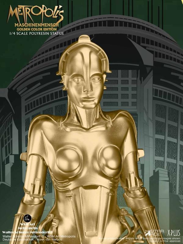 Metropolis Statue 1/4 Maschinenmensch Metallic Gold 40 cm