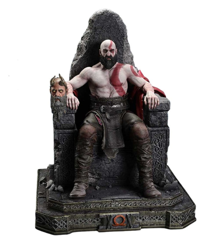 Throne Legacy God of War Series Statue 1/3 Ragnarok Master Thyself Kratos 67 cm