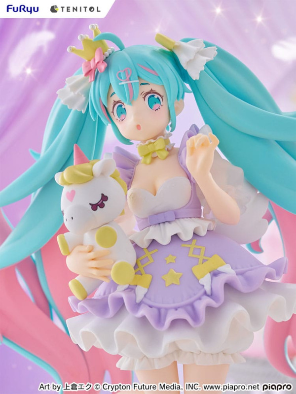 Hatsune Miku Tenitol PVC Statue Hatsune Miku Yumekawa Princess Lavender Ver. 21 cm 2