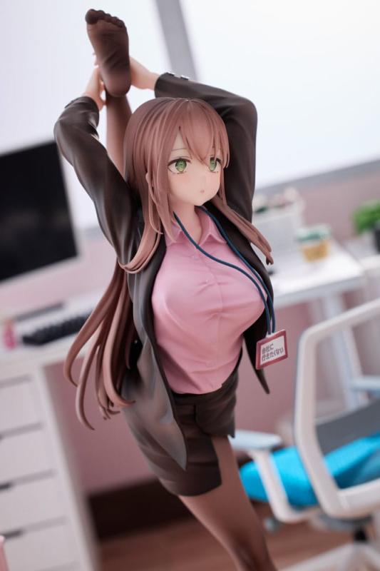 Original Character PVC Statue 1/6 OL-chan Who Doesn't Want to Go to Work Pink Ver. 26 cm