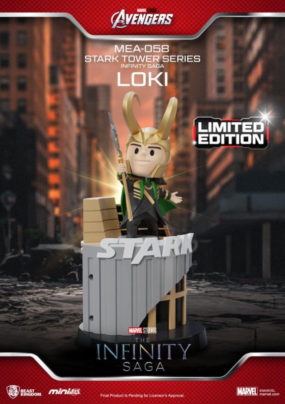 Marvel Mini Egg Attack Figures The Infinity Saga Stark Tower series Loki 12 cm
