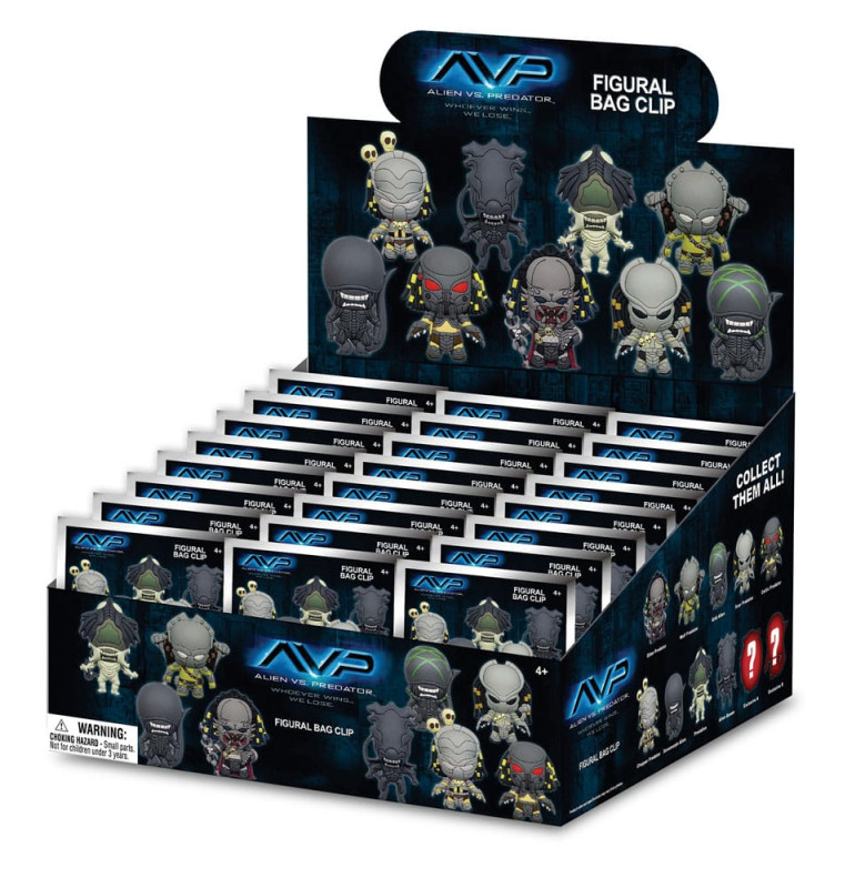 Alien vs. Predator 3D PVC Bag Clips Display (24) 2