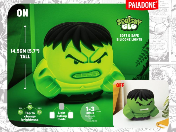 Marvel Universe SquishyGlo Silicon Light Hulk Rechargeable 15 cm 2