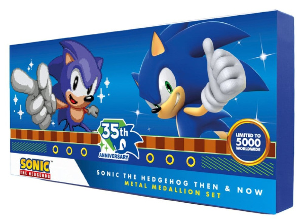 Sonic the Hedgehog Medallion Set 35th Anniversary Then & Now Limited Edition 3